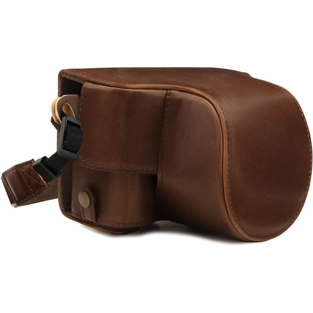 MegaGear MG1751 Case for Canon‎ M6 Mark II with 15-45mm Lens Dark Brown Leather